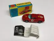 Corgi Toys 314 FERRARI BERLINETTA 250 LE MANS in Original Box ~ MINTY!!