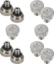 uxcell 10-Pack Brass Misting Nozzle, 0.019"/0.5mm Orifice 10/24 UNC O-Ring Replacement Mister Nozzles Plug Mister Heads for Garden Patio Outdoor Cooling System Low-Pressure