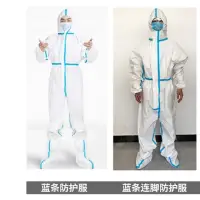 在飛比找momo購物網優惠-【NBL】T0609W防護衣一次性防護服(無菌型連身防護衣帶