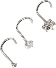 [Lovisa] Surgical Steel Flower Nose Pack | Premium PVD Rhodium-Plating | Hypoallergenic | On Trend Designs