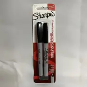 Sharpie 37161 Permanent Markers, Ultra Fine Point, Black, 2 Count