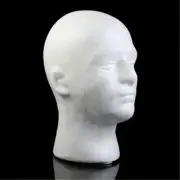 "White Male Mannequin Head Display Stand"