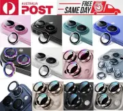 Metal Ring Camera Lens Glass Screen Protector iPhone 16 15 14 13 12 Pro Max Mini