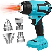 Cordless Handheld Hot Air Machine, Lithium Rechargeable Heating Equipment,Temperatures Adjustable Power Tool with 4 Nozzles, for Paint Stripping DIY Bending Pipes
