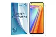 [Set of 3] Realme 7 5G Ultra Clear Screen Protector Film by MEZON Case Friendly, Shock Absorption (Realme 7 5G, Clear)