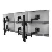 Atdec AWMS-6-46275 Hex Mount With Two Posts, Grommet Clamp, Black