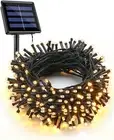 Warm White Holiday Lights Outdoor Solar String Lights 72 Ft 200 LED Indoor Strin