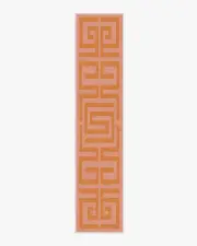 75' x 365' | Machine Washable Runner Rug | Kid & Pet Friendly | Indoor Rug | Maze Pink & Orange Tufted Rug | Ruggable
