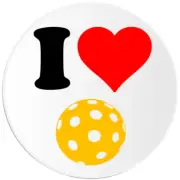 I Love Pickleball - 25 Pack Circle Stickers 3 Inch - Sport Game Dink