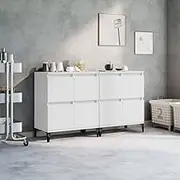 Sideboards 2 pcs White 60x35x70 cm Engineered Wood Dining Buffet