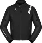 Spidi Corsa Tex Motorcycle Textile Jacket, black-white, Size L for Men Black White