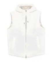 padded gilet IT50,IT48 BIANCO