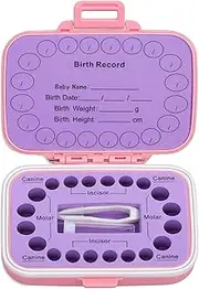 Baby Teeth Box - Tooth Storage Organizer, Fairy Memory Holder | Keepsake Tooth Collection Case, Children Tooth Saving Box, Gift Box Baby Memories Nursery Decor Use After Tooth Loss