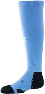 [Under Armour] Team Over-The-Calf Youth Socks S, Carolina Blue-black-white, Small