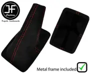 RED STITCH LUXE SUEDE GEAR BOOT WITH METAL FRAME FOR TOYOTA CELICA MK6 94-98 (for: Toyota)