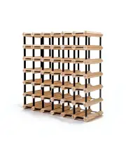 [La Bella] Timber Wine Rack 42 Bottle Storage Cellar Organiser in Brown