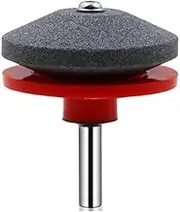 Fit for Electric Lawn Mower Knife Sharpening Stone Electric Wind Power Mower Sharpener Wear-Resistant Grinding Head Whetstone Sander Replacement Accessories (Color : Red, Size : 5x5x5.6cm)