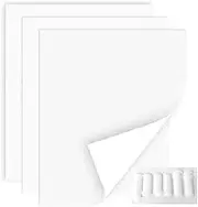 Tvinyl Warehouse White Puff Vinyl Heat Transfer HTV, 3PCS White Puff Vinyl for T-Shirt, Great Adhesion and Puffy Effect