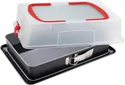 Dr. Oetker Ceramic Rectangular Springform Cake Pan with Lid, 380 mm x 250 mm x 60 mm Size