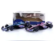 SOLIDO 1/18 - ALPINE PACK ALPINE A523 LAUNCH LIVERY - 2023 (E. OCON / P. GASLY)