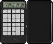 [Maizoon] Basic Office Calculator with 6 Inch/15.24cm LCD Writing Tablet Rechargeable Foldable Portable Wordpad Ideal for Business Learning Student Home Black