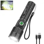 Small Powerful Flashlight, Super Bright High Lumens LED Flashlight, Type-C Re...