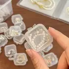 Mini Jewelry Organizer Square Transparent Plastic Storage Container for Rings