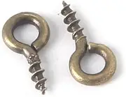Hohopeti Strong Structure Screw Eye 600pcs Screw Eye Threaded Hooks for Jewelry Making Easy Installation 4x9mm