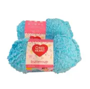 Red Heart Buttercup Yarn Lot of 2 POOL Super Thick Soft Turquoise Teal