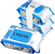 Laser Screen Cleaning Wipes – 300 Pack (3 x 100) – Alcohol-Free, Anti-Static, Streak-Free – Safe for TVs, Laptops, Phones, Tablets, Glasses, Monitors, Car Screens & More – Individually Packed