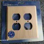 NEW Creative Accents Wall Plate Quatro Outlet wallplate unfinished ASH