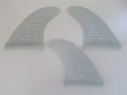 PERFORMANCE CORE surfboard THRUSTER FINS clear (set x 3) hexcore fibreglass