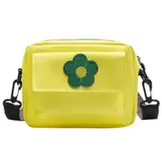 Teen Girls Casual Wide Flower Decor Square Shoulder Messenger Handbags Female Fashion Retro Canvas Women Small Crossbody Bags