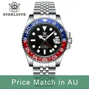 Steeldive SD1993, GMT, 'Pepsi', NH34, Sapphire, Lume, 300m Diver, Diving, BNIB