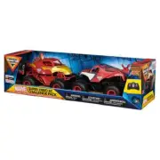 Monster Jam Marvel Remote Control Challenge Pack Iron Man vs Spider-Man 1:24 RC.