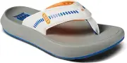 Reef Swellsole Cruiser Sandals Men's 9 Gray Memory Foam Slip On Flip Flop PLW180