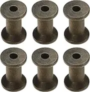 uxcell 6Pcs Wooden Bobbins, 0.87" x 1.18"(WxH) Unfinished Wooden Spools Wire Weaving Bobbins Empty Thread Spools for Crafts DIY Art Embroidery Sewing Thread Twine, Brown