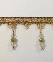 ROBERT ALLEN BOUDOIR "BEAD TRIM" PASSEMENTERIE BEADED TASSEL FRINGE TRIM