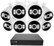 Swann AdvancedX™ 4K Wired NVR Security Camera System, 8 Channels, 8 Outdoor PoE Cameras, 1TB Hard Drive Storage, Color Night Vision, Video Analysis