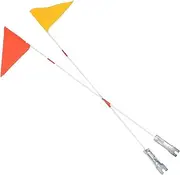 POPETPOP 2pcs High Visibility Boys and Girls Bike Flags with Pole Tear Resistant Safety Flags for Tricycles Flagpole for Outdoor Rides School Events