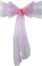 Chair Sashes,Reception Décor, 272cm X 18cm Chair Sashes Bows Tie Ribbon Wider Chair Cover Bow Pack of 100 (Red) (Color : Baby Pink)