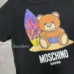 [HYC] MOSCHINO SWIM 衝浪熊 火焰熊 黑 短袖 上衣 T恤 SIZE : M