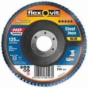FLEXOVIT 125mm 60-Grit Zirconia INOX Angled Flap Disc - MEGALINE 78072761221