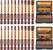 Amartisan 20-Piece Hex Head Allen Wrench Drill Bit Set, Metric and SAE S2