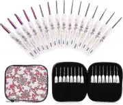 Clover Crochet Hooks Set 16pcs With Portable Case For Diy Hand Knitting Art For Lovers(blue) Pink