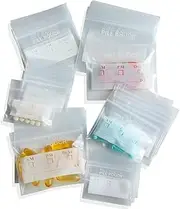 300 Packs Small Pill Bags, 3 Assorted Sizes Pill Pouch 6mil Baggies, Transparent Jewelry Bags Reclosable, Clear Zip lock Bags, Resealable Poly Bags for Pill Travel, Beads,Small Craft Pieces, Packaging