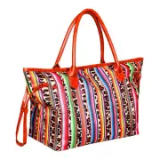 Large Canvas Tote Bag Leopard Consuela Bag WesternTote Bags with Faux Leather...