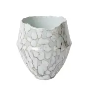 E Style Choksi Porcelain Flower/Plant Pot Vase Home Decor 25cm Grey Green