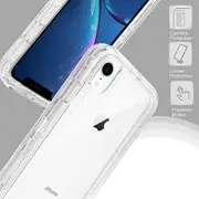 For Apple iPhone XR Transparent Defender Slim Polycarbonate Case Cover (Clear)