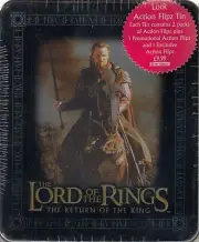 LORD RINGS RETURN OF THE KING 2003 COLLECTIBLE ACTION FLIPZ TIN UK ARAGORN HORSE